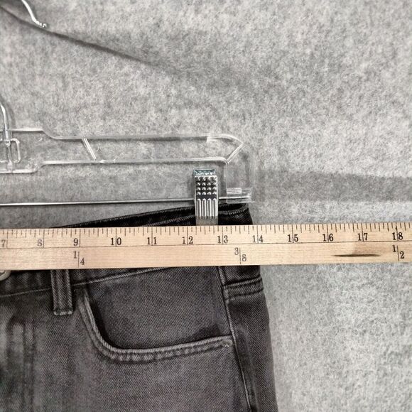 NEW! Nasty Gal Denim Skirt Womens Sz UK 8 US 10 Black Wash Mini Raw Hem Frayed - Picture 2 of 8